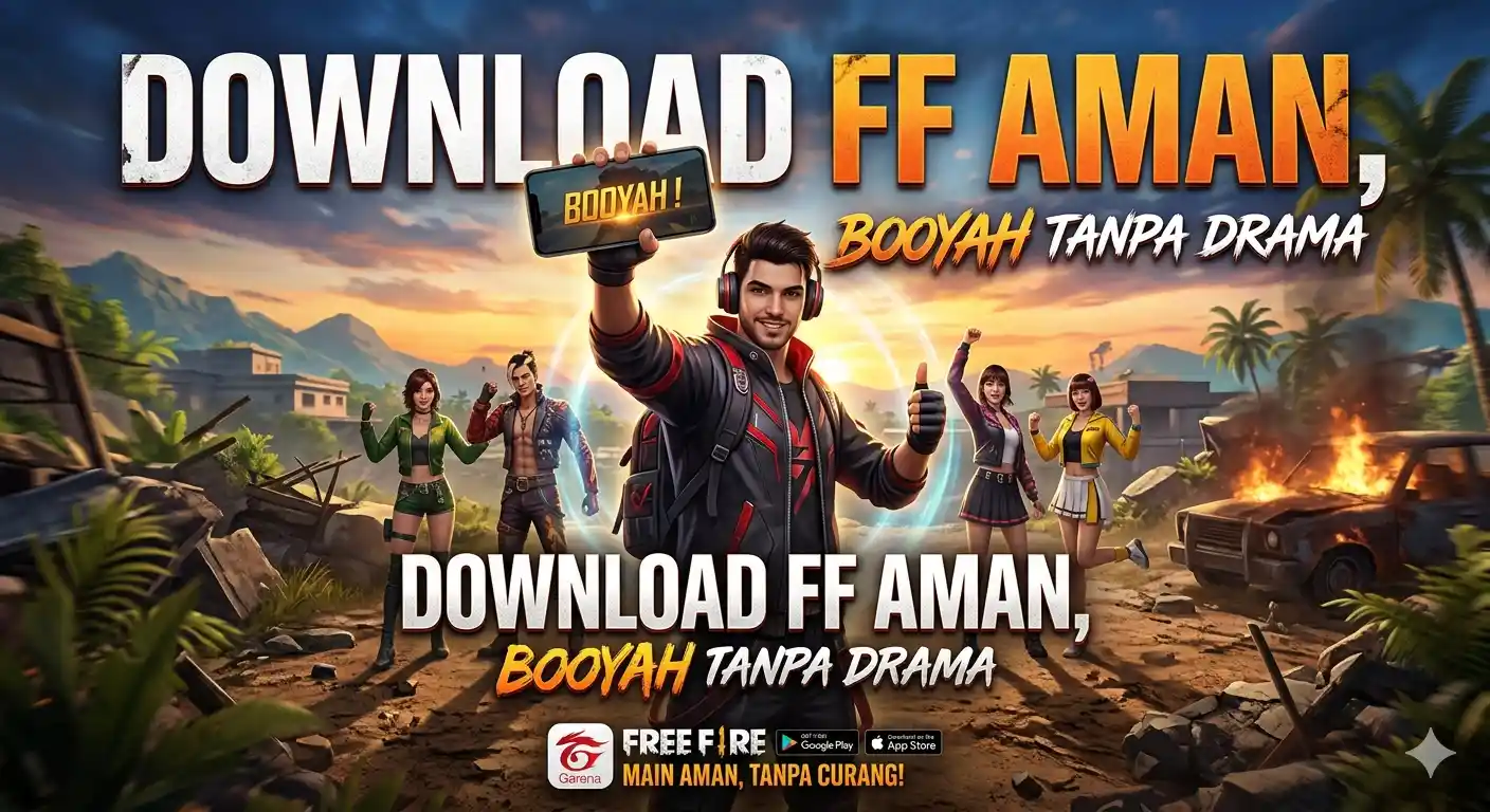 Download FF Aman, Booyah Tanpa Drama